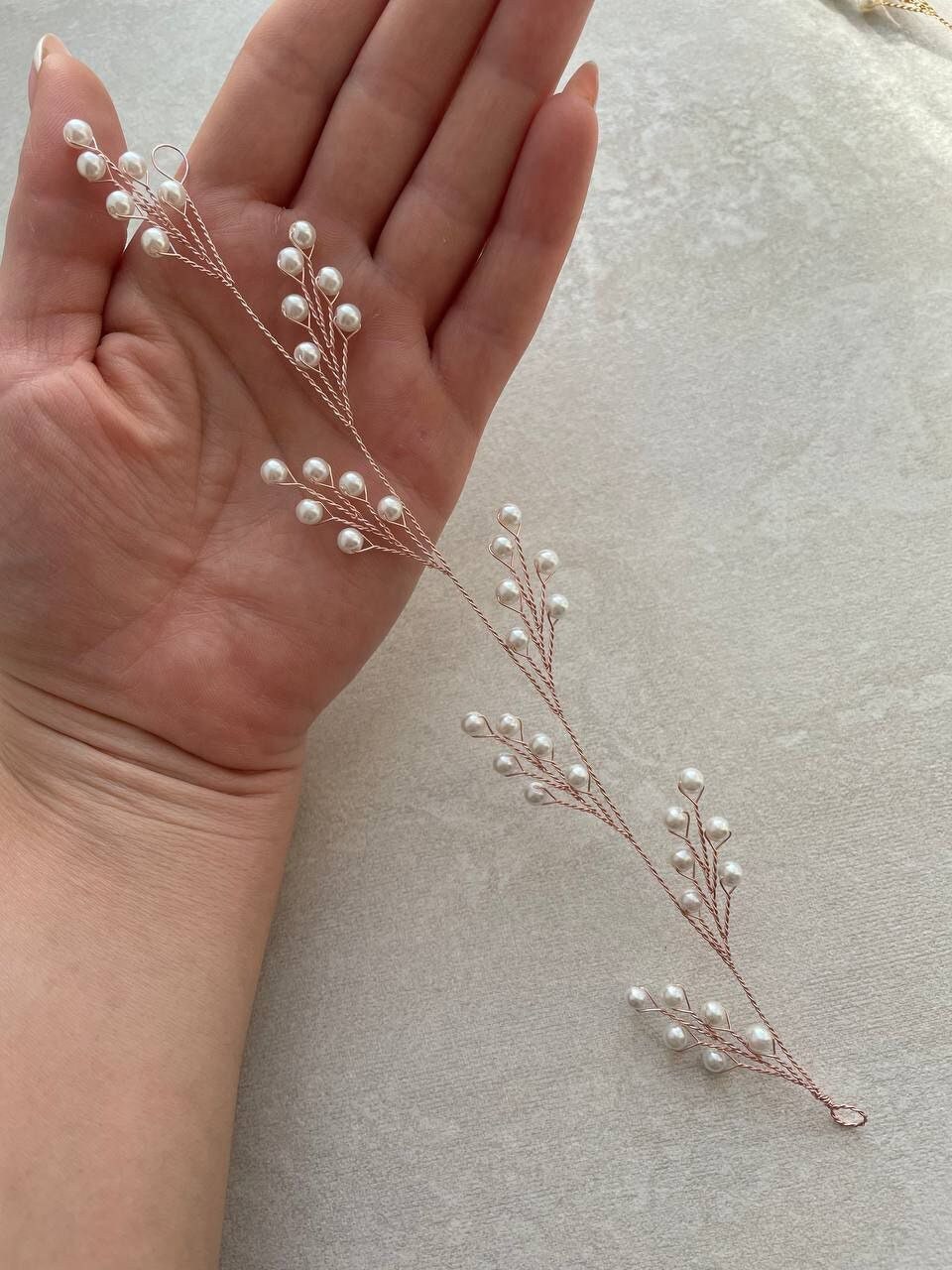 Vite per capelli da sposa con perle / Accessorio per capelli da sposa / Copricapo classico flessibile