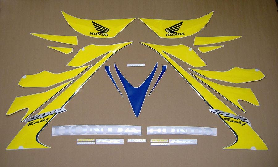 Kit decalcomanie replica completa CBR 1000RR 2006-2007 Fireblade set adesivi completo grafica di ricambio riproduzione restauro sc57 1000 rr