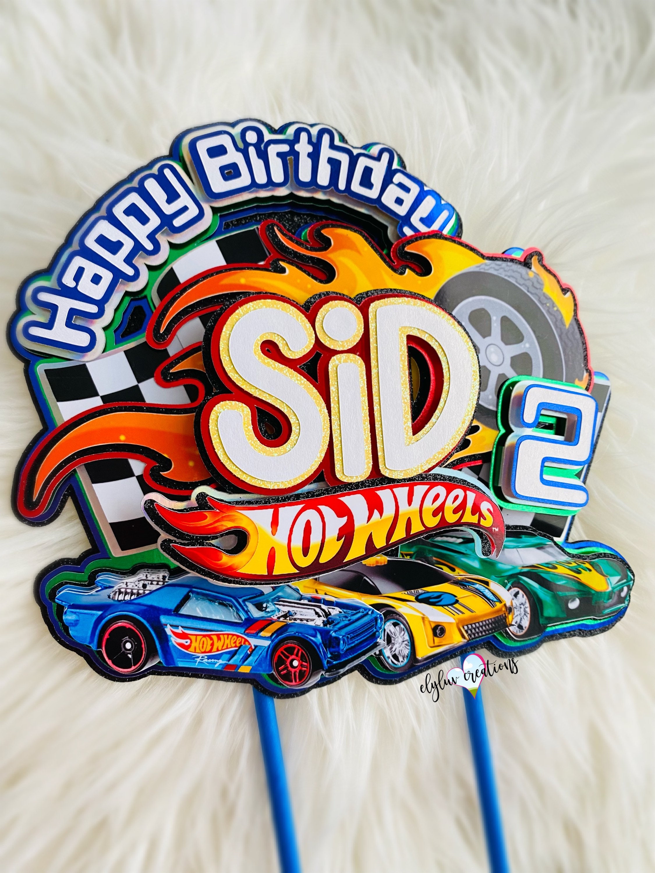 Decorazione per torta con auto veloci, decorazioni per feste, tema di compleanno con corse, decorazione per torta personalizzata, decorazione per tort