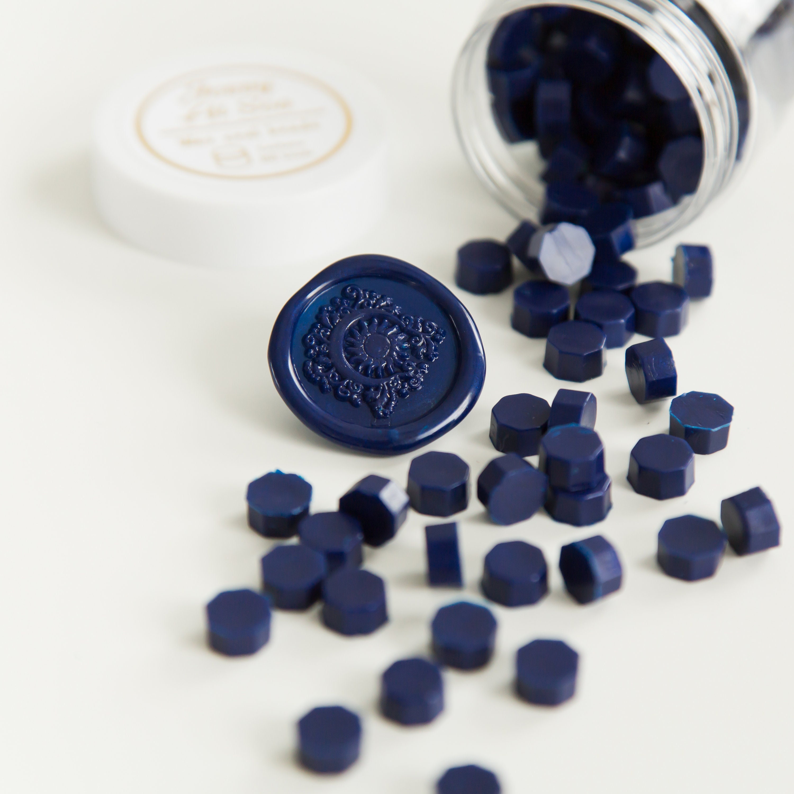 Perline per sigillo di cera blu notte - 100 pezzi // Sigillo di cera blu, ceralacca blu, perline per sigillo di cera, timbro per sigillo di cera, perl