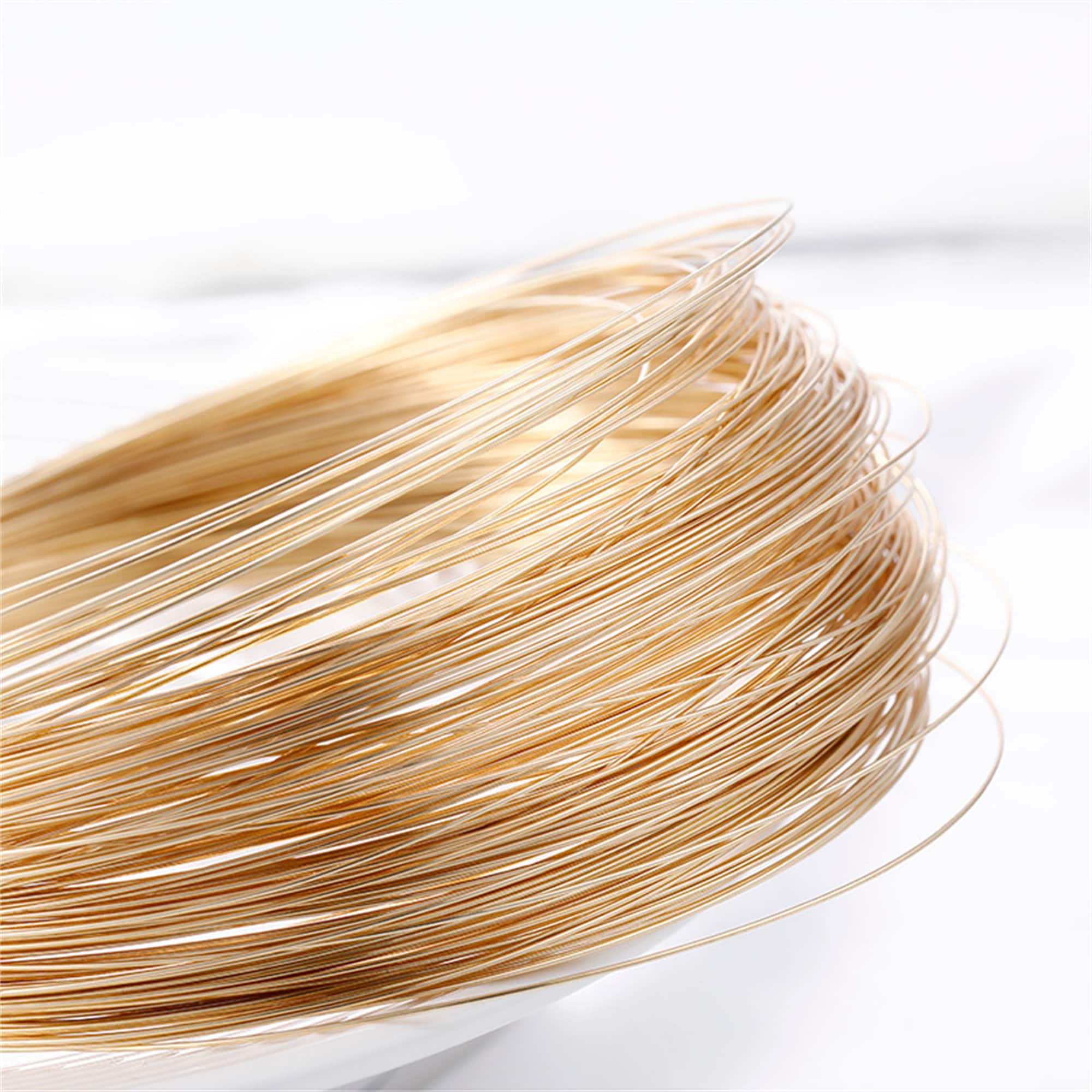 Fili semiduri placcati oro 14K, filo tondo, filo semiduro, filo morbido, filo per perline 0,4 mm 0,5 mm 0,6 mm 0,8 mm 1 mm (26 24 22 20 18 Gauge)