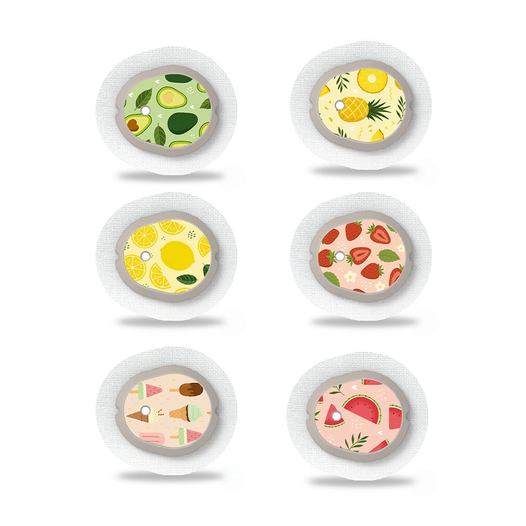 B-STOCK ** Adesivo Dexcom G7 | Collezione estiva | Decora i tuoi dispositivi | Diabete di tipo 1 | Decorazione per il diabete | Adesivi per il diabete