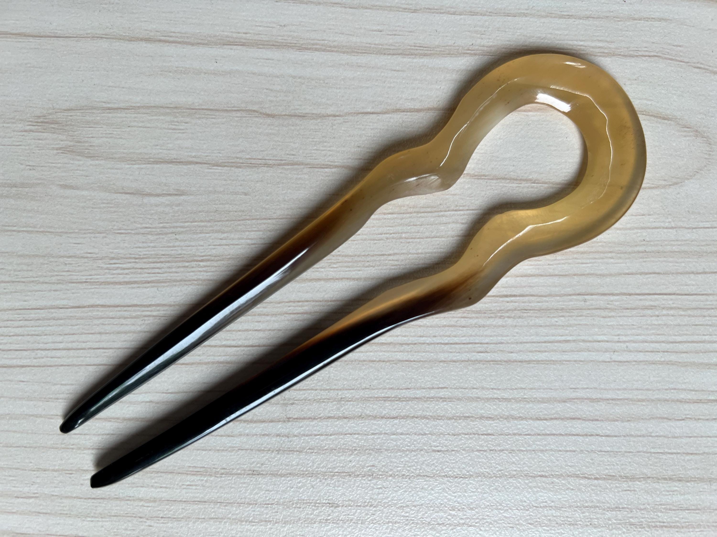 Forcina per capelli in corno, gioielli in corno di bufalo, fermaglio per capelli in corno, mollette e clip, forcine per capelli in corno, forcina per