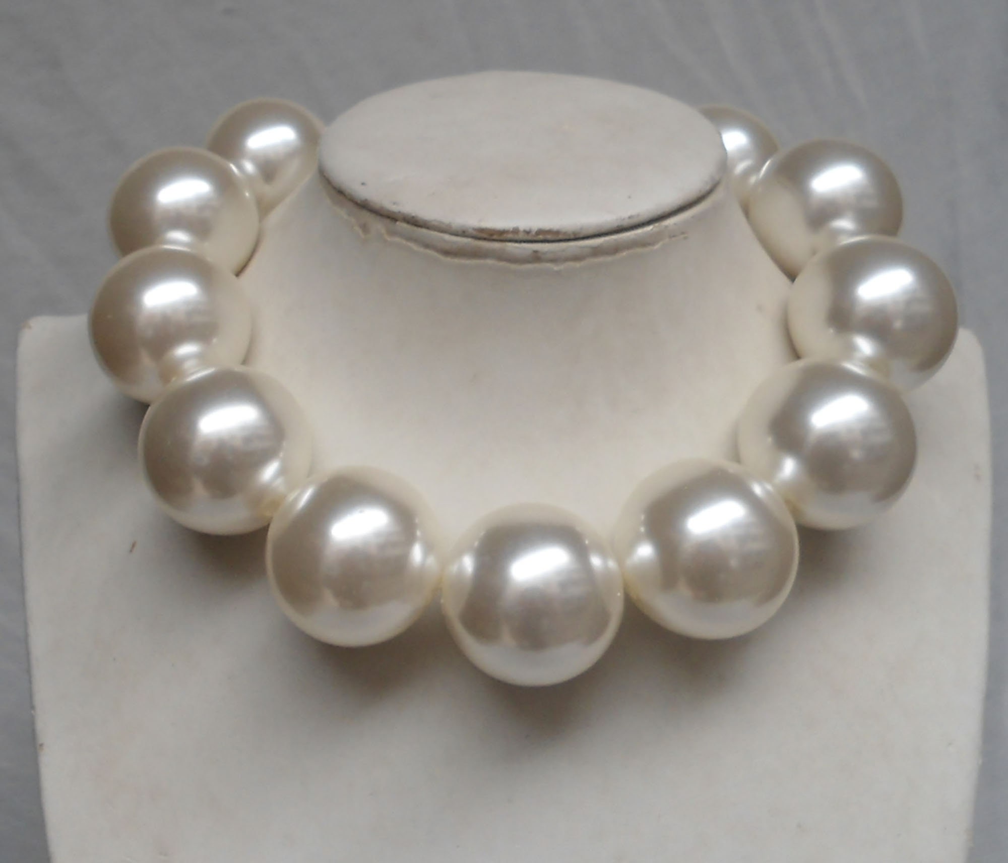 Collana di perle da 30 mm, collana di perle, collana da sposa, collana girocollo, collana di perle di plastica, collana di perle leggere, collana di p