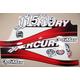 Set di decalcomanie per Mercury 115 fuoribordo. Kit adesivo in vinile rosso Mercury 115 Two Stroke 115 HP. 1984-1987.Fatto a mano