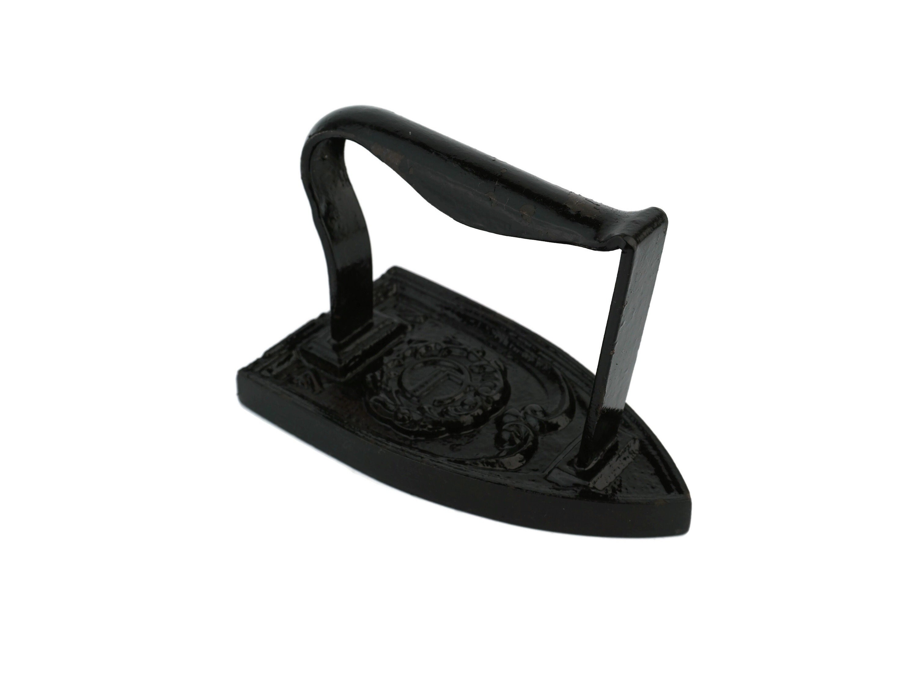 Antico ferro da stiro N 4 Francia, ghisa, ferro da stiro francese numero 4, ferro da stiro francese, ferro da stiro del XIX secolo Francia