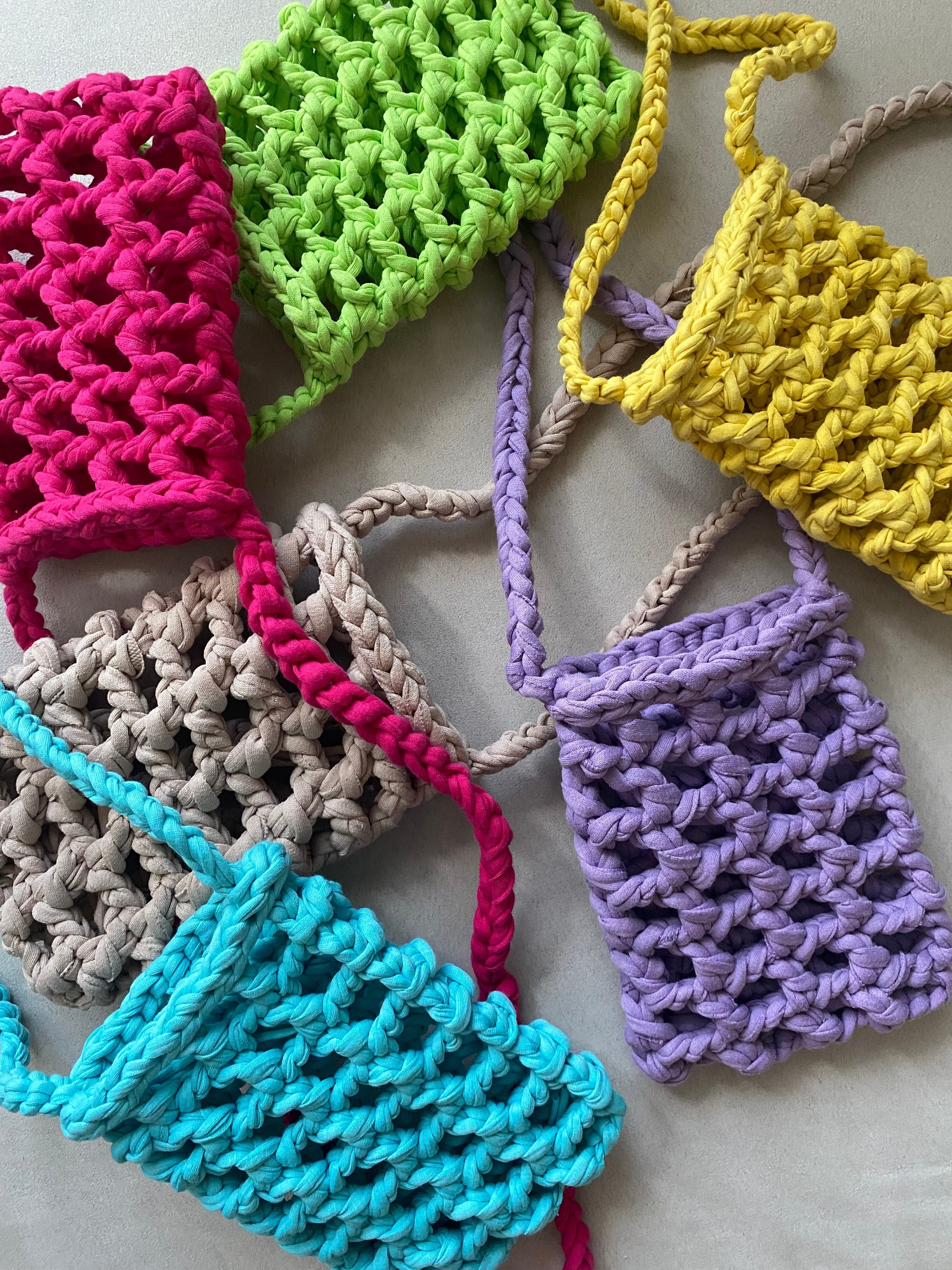 Handmade Crochet Phone Holder | Phone Net Bag Phone Pouch perfect for Summer