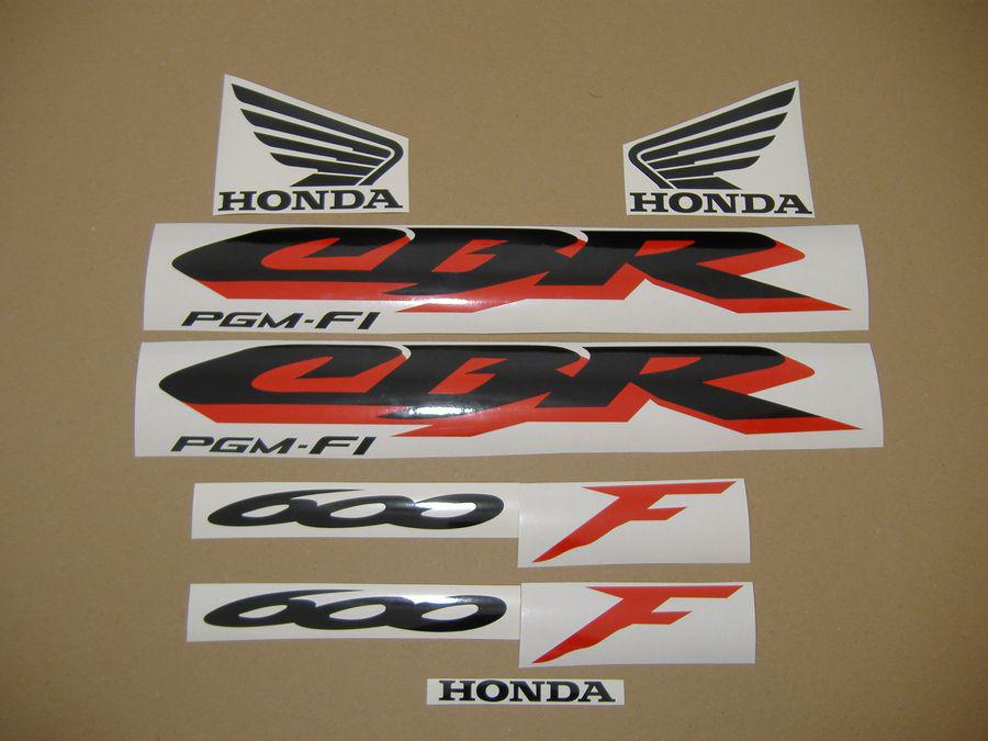 Kit completo di adesivi replica aftermarket per CBR 600 F4 1999-2004, set di grafiche di ricambio, riproduzione, restauro, logo 600f.