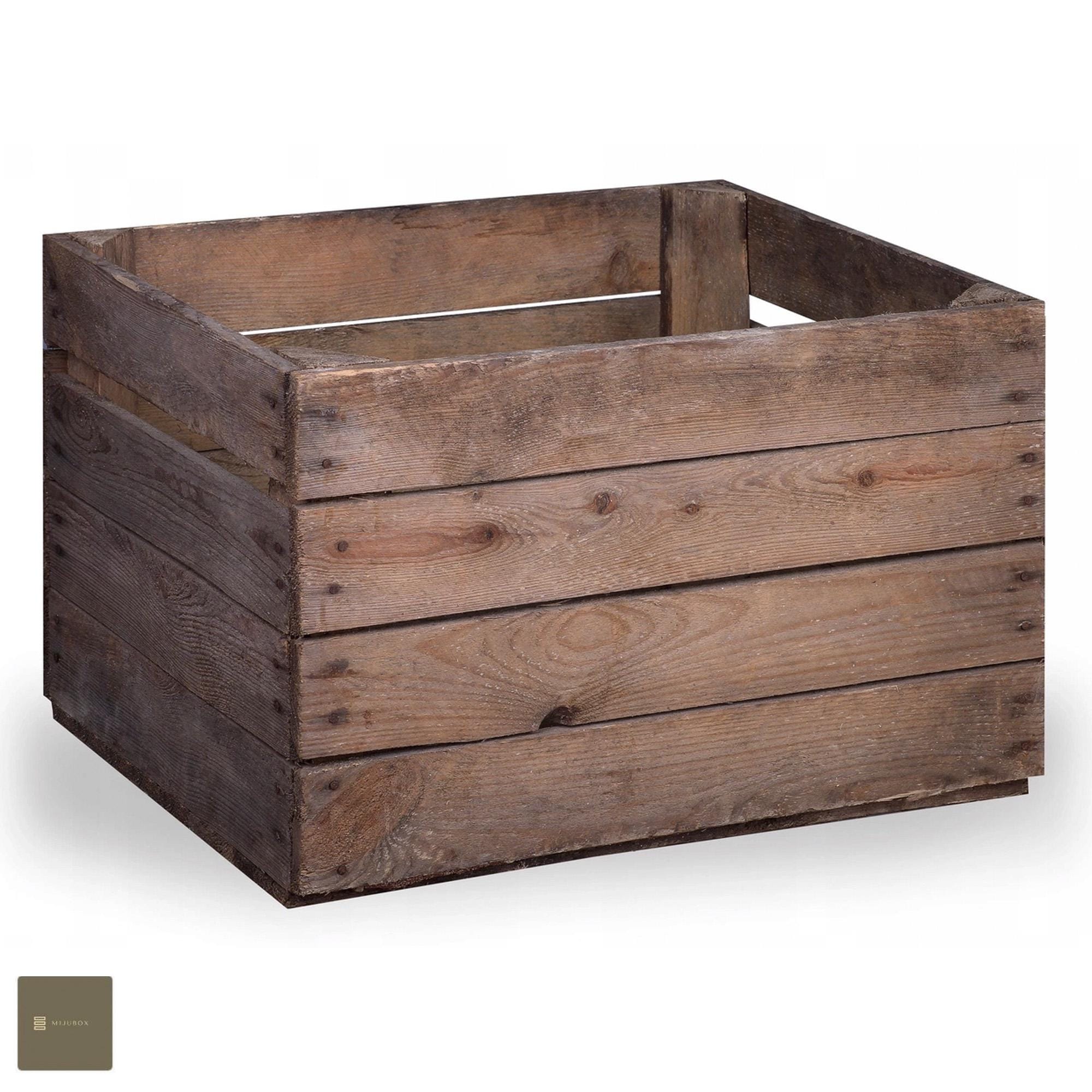 SET DI 3 vecchie cassette per frutta, cassette di legno, cassette per vino, cassette per mele, usate vintage, 50x40x30 cm