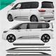 Strisce laterali per T7 edition Multivan Accessori decorativi in vinile Strisce per lo styling California Ocean Beach Foils Adesivi VW
