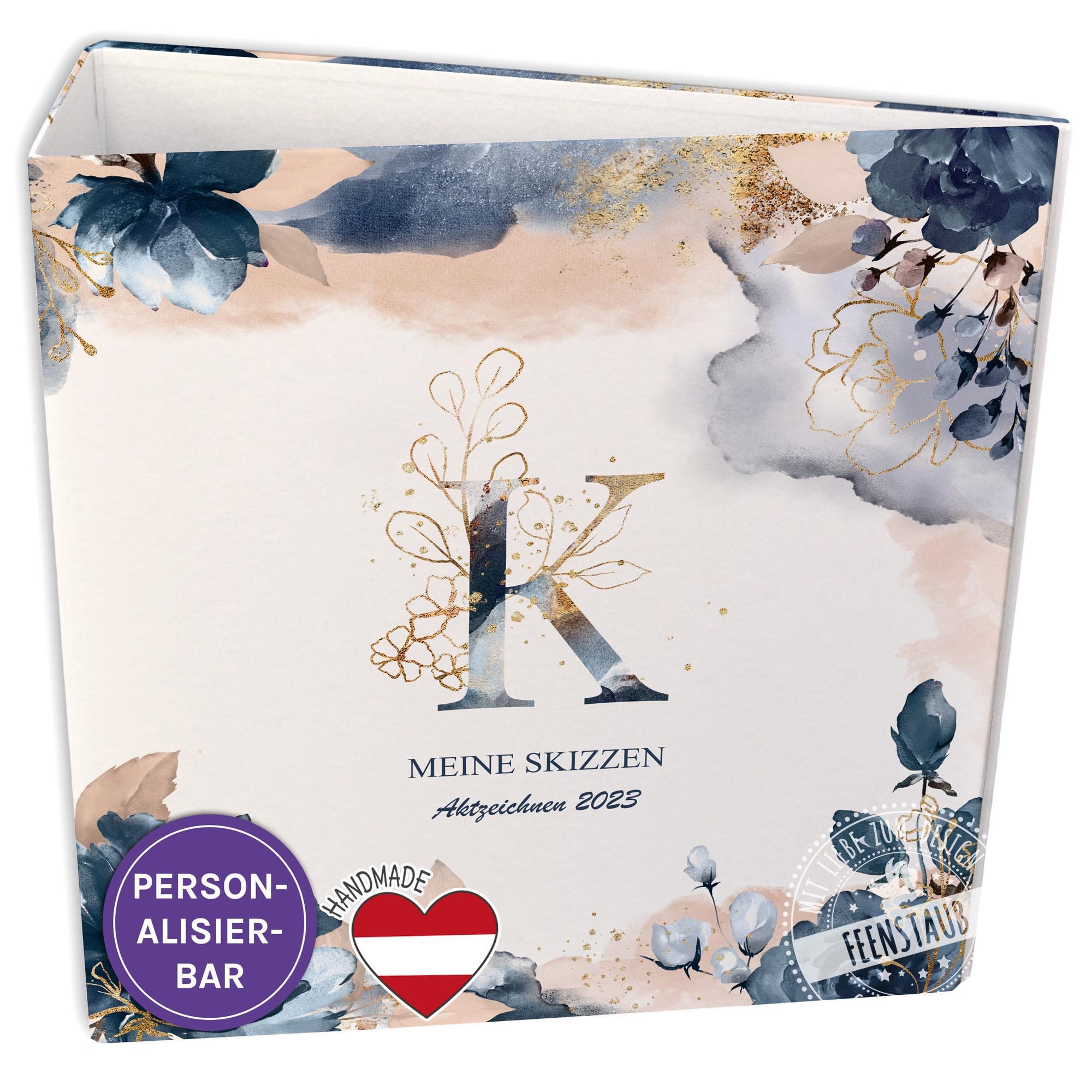 Cartella personalizzata, cartella portadocumenti, raccoglitore, cartella A4, cartella con motivo e monogramma, cartella con scopo e data personalizzab