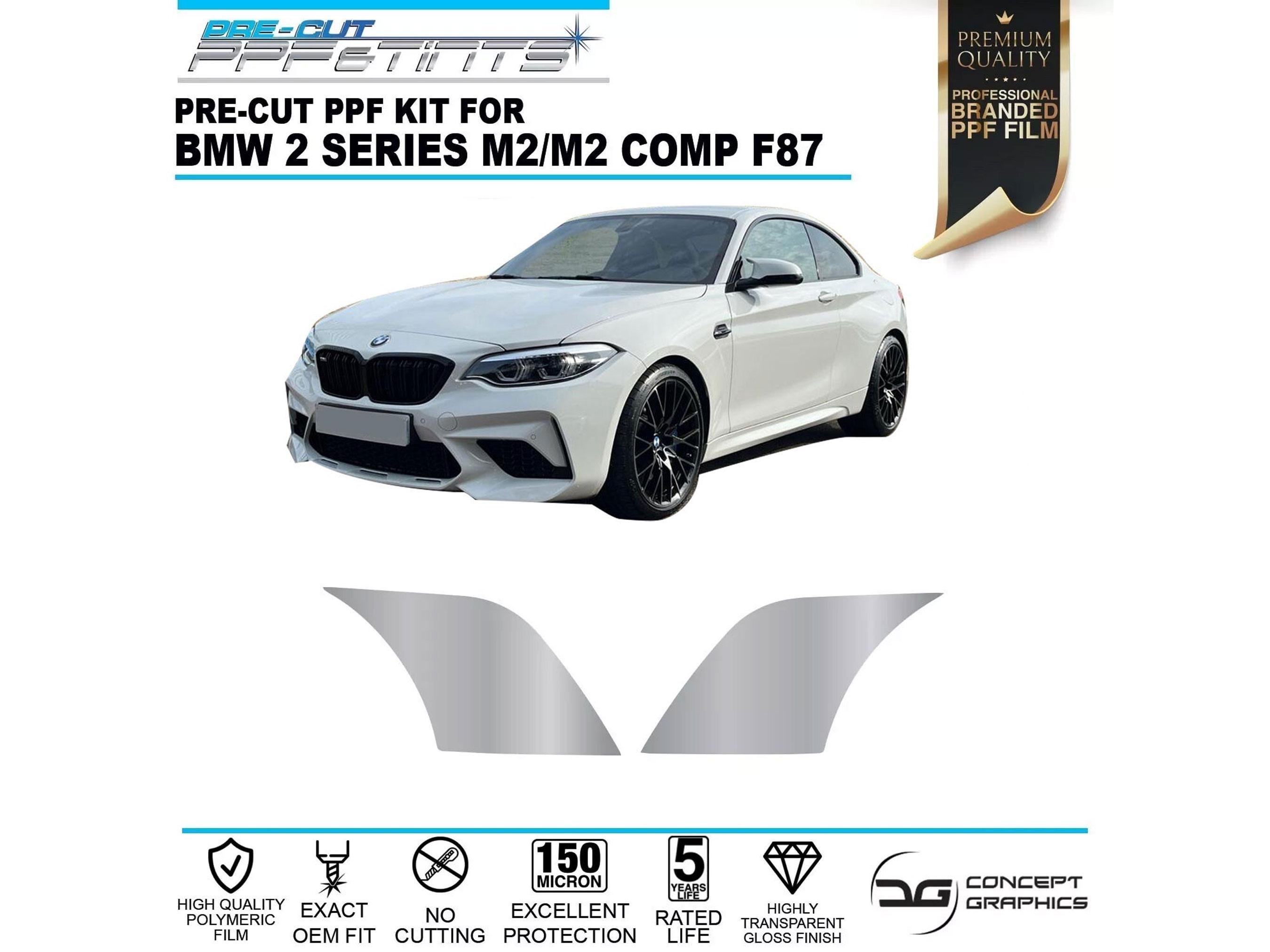 Kit di pellicola protettiva per vernice PPF pretagliata per passaruota posteriori, protezione anti-scheggiature, per BMW M2/Comp F87, vestibilità OEM