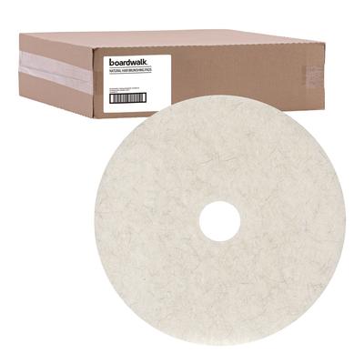 Boardwalk PAD 4021 NAT Natural Burnishing Floor Pads, 21" Diameter, White, 5/Carton - Case of 5 PAD4021NAT