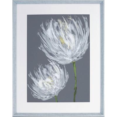 Lorell 04479 White Flower Design Framed Abstract Art, 27.50