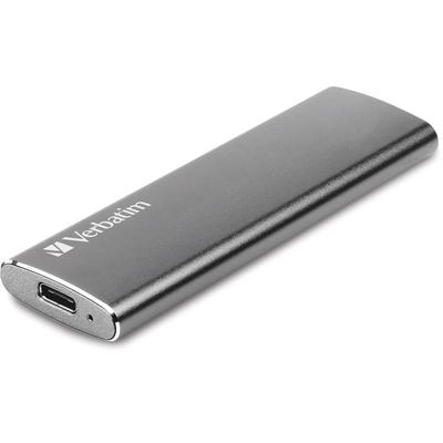 Verbatim 47443 External SSD, w/USB Cables, 500MB/s, 480GB, Silver