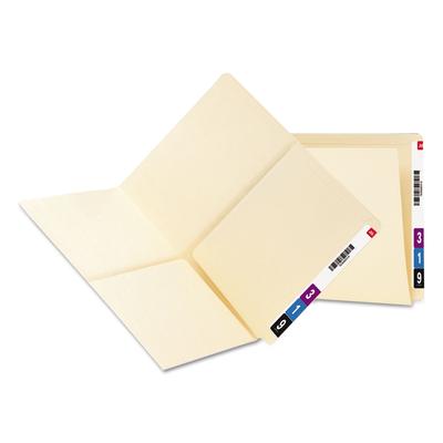 Smead Manila End Tab File Folders with Interior Pockets, Straight Cut, Letter, 50/Box (SMD24117)