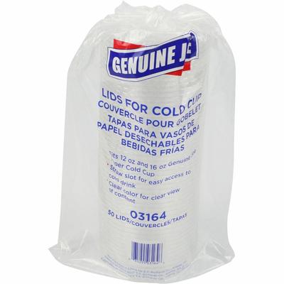 Genuine Joe 03164CT Cold Cup Lids, 20/Carton, Clear - Case of 1000