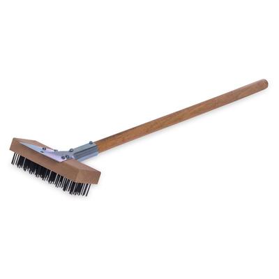 Carlisle 36372500 Sparta Broiler Master Grill Brush and Scraper with Handle, Metal Bristles, 30