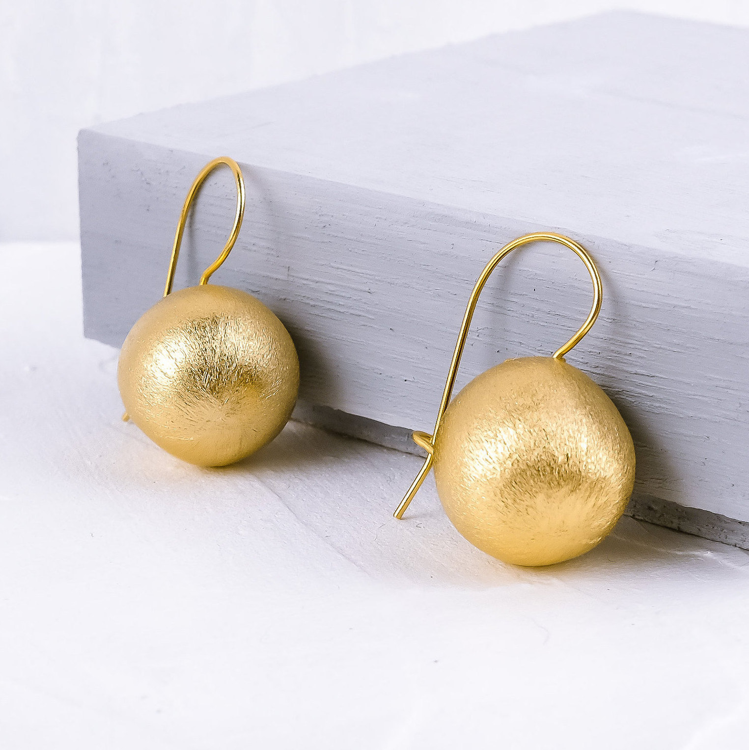 Orecchini a sfera in oro, gioielli unici, grandi orecchini pendenti, orecchini a sfera in oro, orecchini a sfera, orecchini pendenti in oro, orecchini