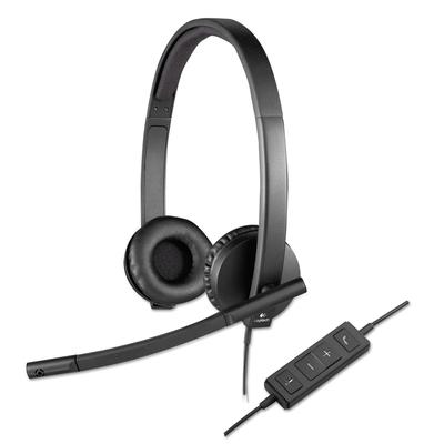 Logitech 981000574 USB H570e Over-the-Head Wired Headset, Binaural, Black