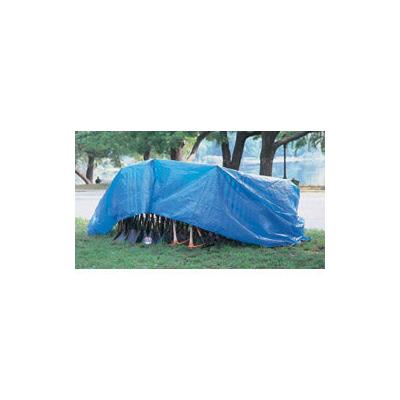 Tarps, Inc. Multiple Use Tarps, 24 ft Long, 18 ft Wide, Polyethylene, Blue (101-1824)