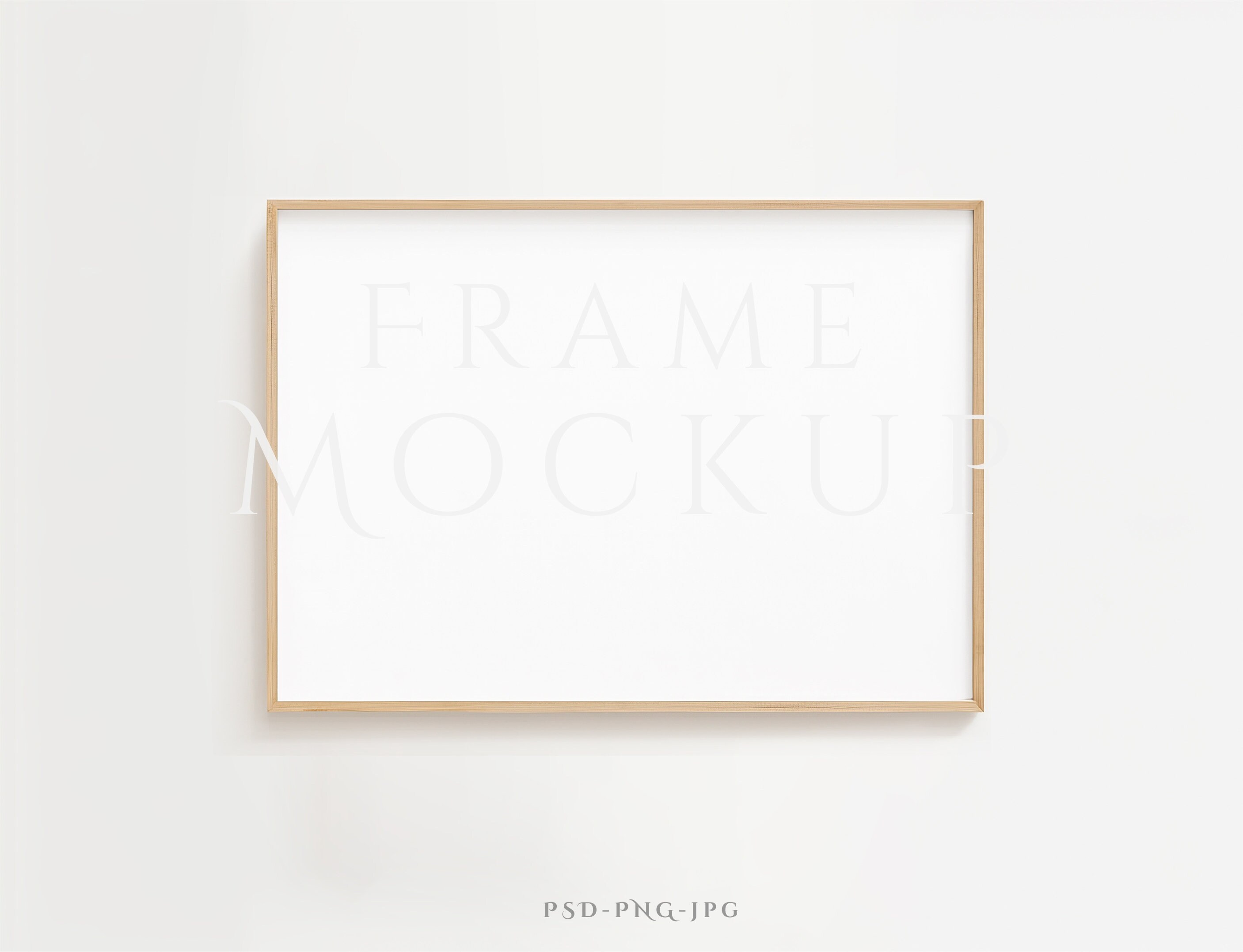 Cornice Mockup A4 / Cornice Orizzontale Mockup / Cornice Parete Mockup / Cornice Orizzontale Mockup / Cornice Mockup in Legno / Cornice Minimalista /