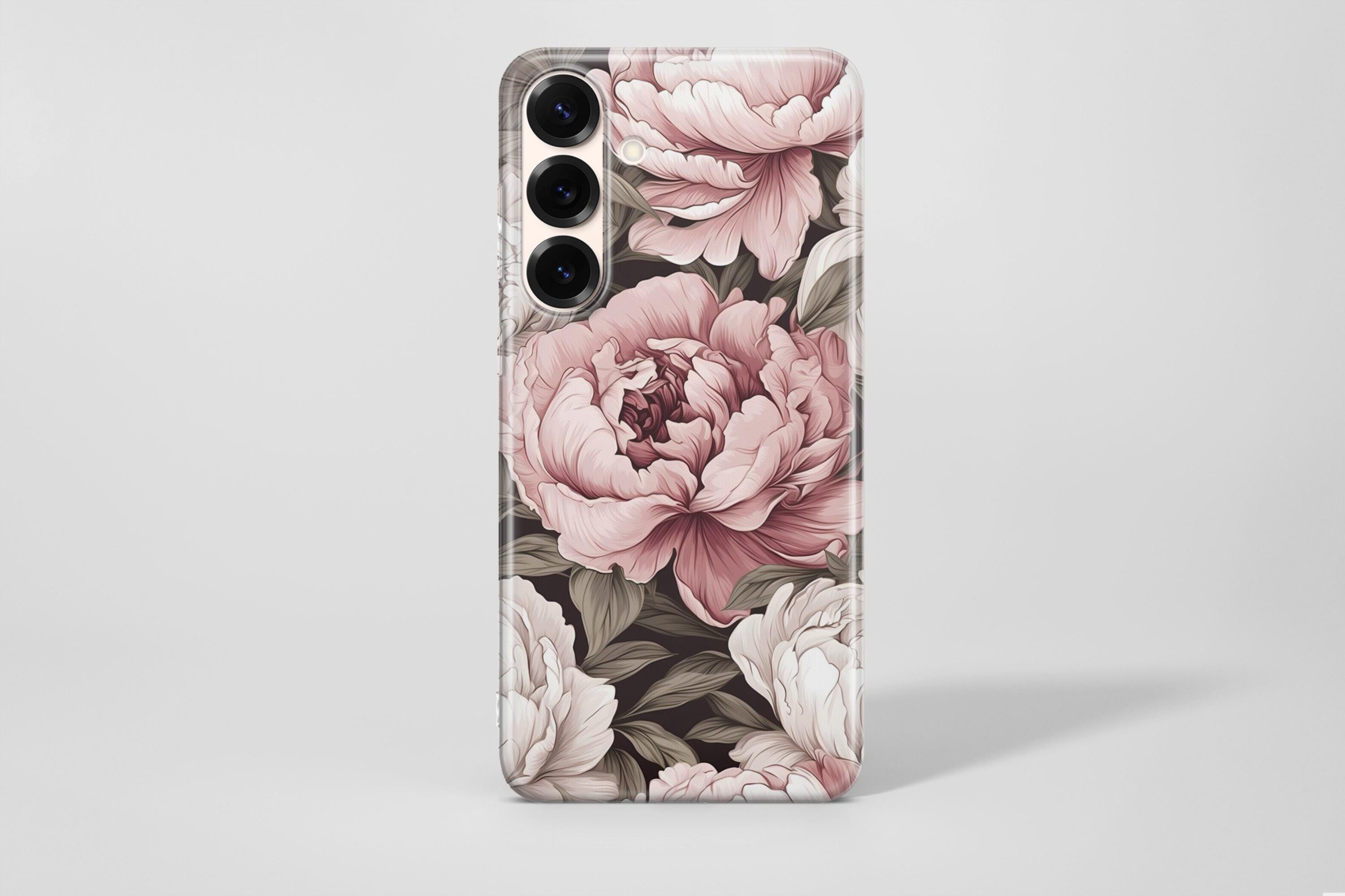 Custodia per telefono con fiore di peonia, cover floreale per Samsung Galaxy S26 S26 Ultra S26 Plus S25 S25 FE S25 Ultra S25 Edge S24 FE S24 Ultra S23