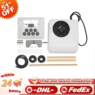 RV Heating and Cooling Integrated Top Air Conditioning 12V 750W White Air Conditioner Electric