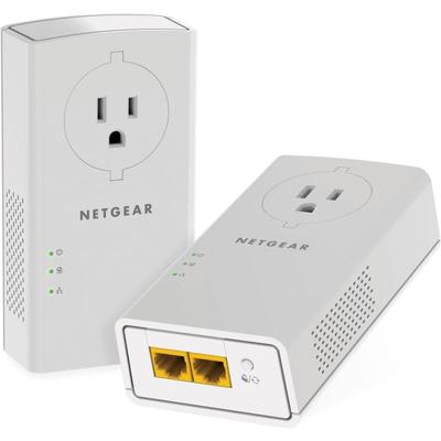 Netgear Powerline 2000 Extra Outlet, Plp2000 - 2 - 2 X Network (Rj-45) - 2000 Mbit/s Powerline - Homeplug Av2 - Gigabit Ethernet