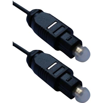 Qvs Toslink Digital/spdif Optical Ultrathin Audio Cable, 25'