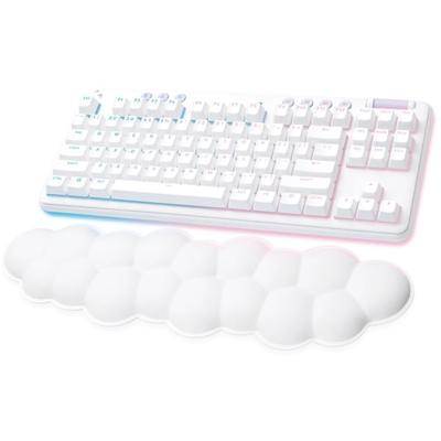 Logitech G G715 Wireless Gaming Keyboard, Linear Switches (Gx Red) And Keyboard Palm Rest, White Mist - Keyboard - Tenkeyless - Backlit