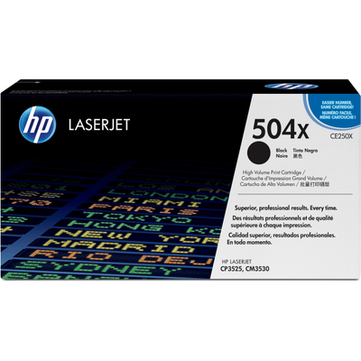 Hp 504X High-Yield Black Toner Cartridge, Ce250X