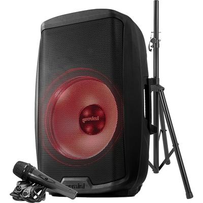 Gemini Sound As-2115Bt-Lt-Pk Public Address System - 2000 W Amplifier - Cable Microphone - Built-In Amplifier - Bluetooth - Usb Port - Floor Standing