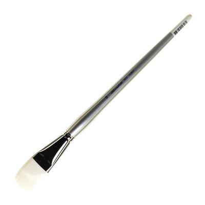 Silver Brush Silverwhite Series Long-Handle Paint Brush, Size 16, Filbert Bristle, Synthetic, Silver/white