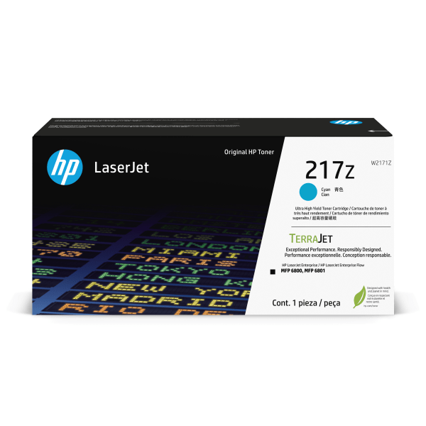 Hp 217Z Ultra High-Yield Cyan Laserjet Toner Cartridge, W2171Z
