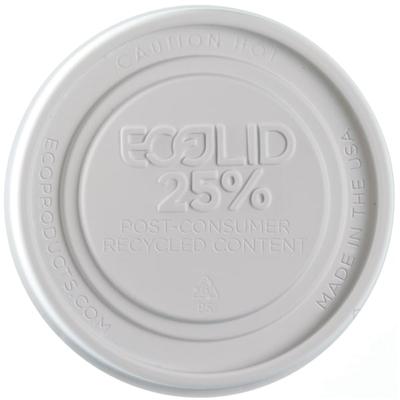 Eco-Products Ecolid Food Container Lids, 8 Oz, Off-White, Pack Of 1,000 Lids