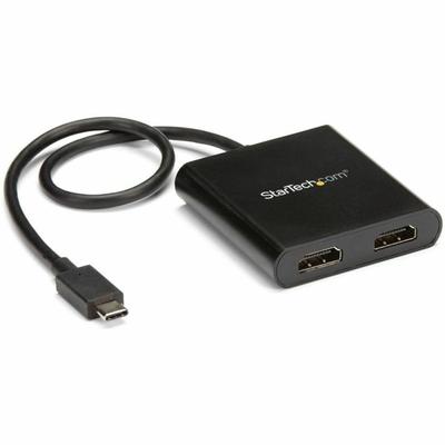 Startech.com Usb-C To Hdmi Adapter - 4K - 2 Port Mst Hub - Thunderbolt 3 Compatible - Multi Monitor Splitter
