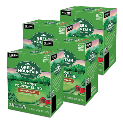 Green Mountain Coffee Single-Serve Coffee K-Cup Vermont Country Blend Carton Of 96, 4 X 24 Per Box