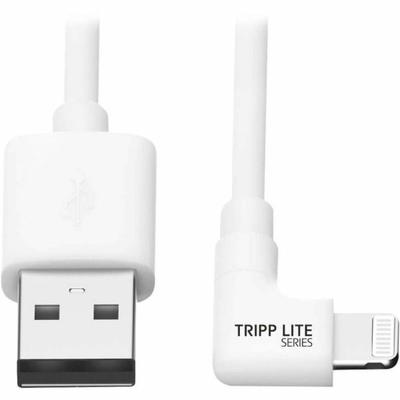 Tripp Lite Lightning To Usb Sync Charge Cable Right-Angle For Iphones Ipads Apple White 6 Ft 6' - 60 Mb/s - 6 Ft - 1 X Type A Male Usb - 1 X Lightning Male Proprietary Connector - Mfi - Nickel Plated Connector