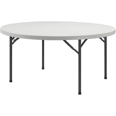 Lorell Banquet Folding Table, Round, 29-1/4"h X 48"w X 48"d, Platinum