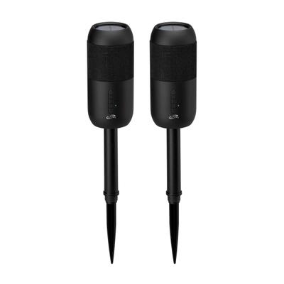 Ilive Isbw240Bdl Wireless Bluetooth Indoor & Outdoor Waterproof Speakers With Removable Stakes, Black, Set Of 2 Speakers