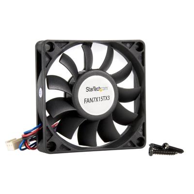 Startech.com Replacement 70Mm Ball Bearing Cpu Case Fan - Tx3 Connector - Case Fan - 70 Mm - Black - Add Additional Chassis Cooling With A 70Mm Ball Bearing Fan - Pc Fan - Computer Case Fan - 70Mm Fan