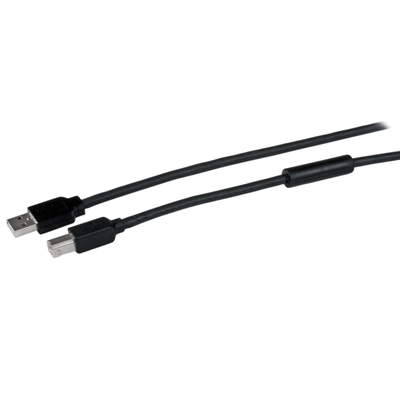 Startech.com 15M / 50 Ft Active Usb 2.0 A To B Cable - M/m - 50 Ft Usb Data Transfer Cable For Notebook, Hard Drive, Keyboard/mouse, Printer, Network Device, Modem - First End: 1 X Type A Male Usb - Second End: 1 X Type B Male Usb