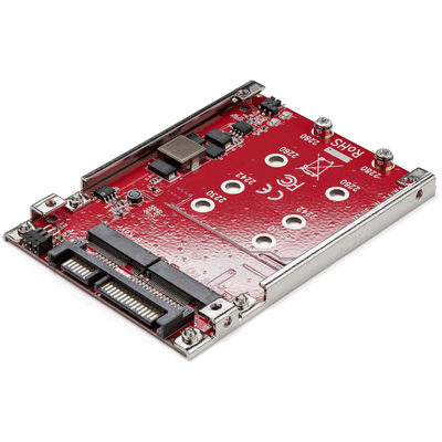 Startech.com Dual-Slot M.2 To Sata Adapter - M.2 Sata Adapter For 2.5" Drive Bay - M.2 Adapter - M.2 Ssd Adapter - M.2 Ngff Ssd Adapter - Raid - 2 X Ssd Supported - Serial Ata/600 Controller