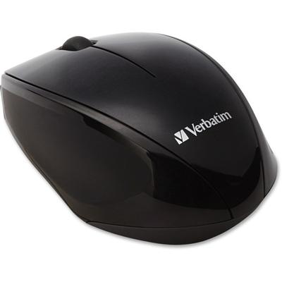 Verbatim Wireless Usb 2.0 Notebook Multi-Trac Blue Led Mouse, Black