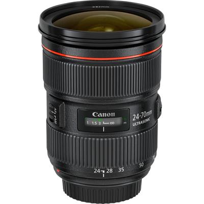 Canon - 24 Mm To 70 Mm - F/22 - F/2.8 - Zoom Lens For Canon Ef/ef-S - 82 Mm Attachment - 2.9X Optical Zoom - Usm - 3.5" Diameter