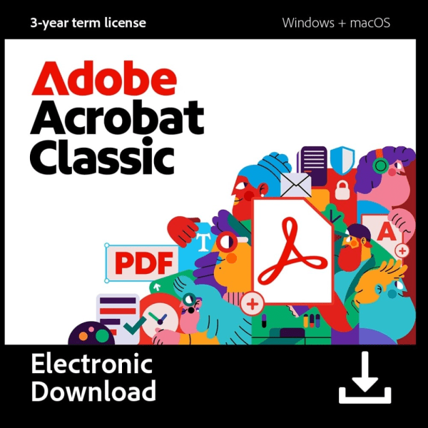 Adobe Acrobat Classic, 2025, 3-Year Subscription, Mac/windows, Download