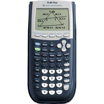 Texas Instruments Ti-84 Plus Graphing Calculator, Black/silver/white