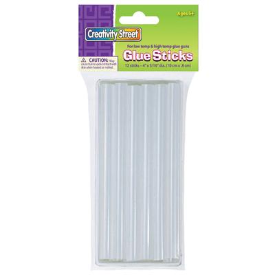 Creativity Street Glue Gun Glue Sticks, 4" X 5/16", Clear, Pack Of 12