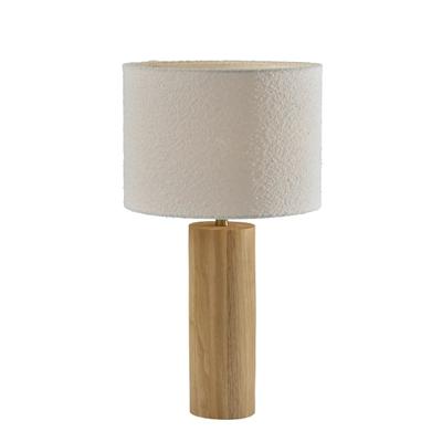 Adesso Brayden Table Lamp, 28"h, Off-White Shade/natural Base
